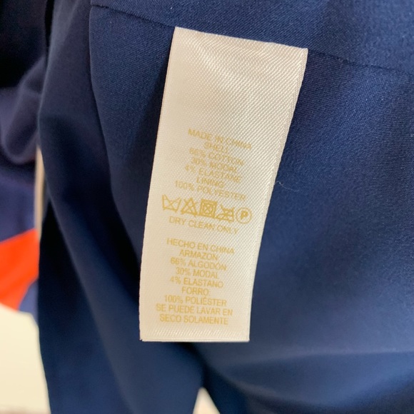 Kate Spade Sawyer Dress Blue Orange Sleeveless 2 - Picture 6 of 8